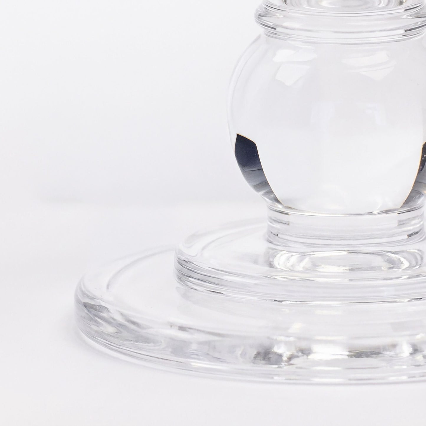Glass Candle Holders, Set of 2 for Taper & Pillar Candles