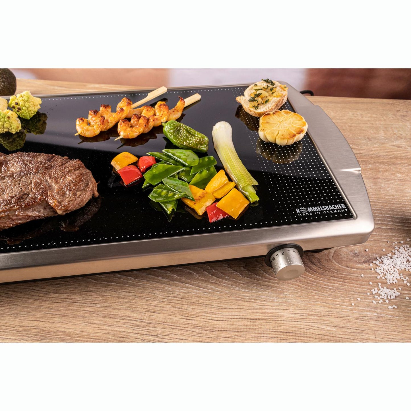 Glass Ceramic Grill, 2000W, Stainless Steel, 36x27 cm