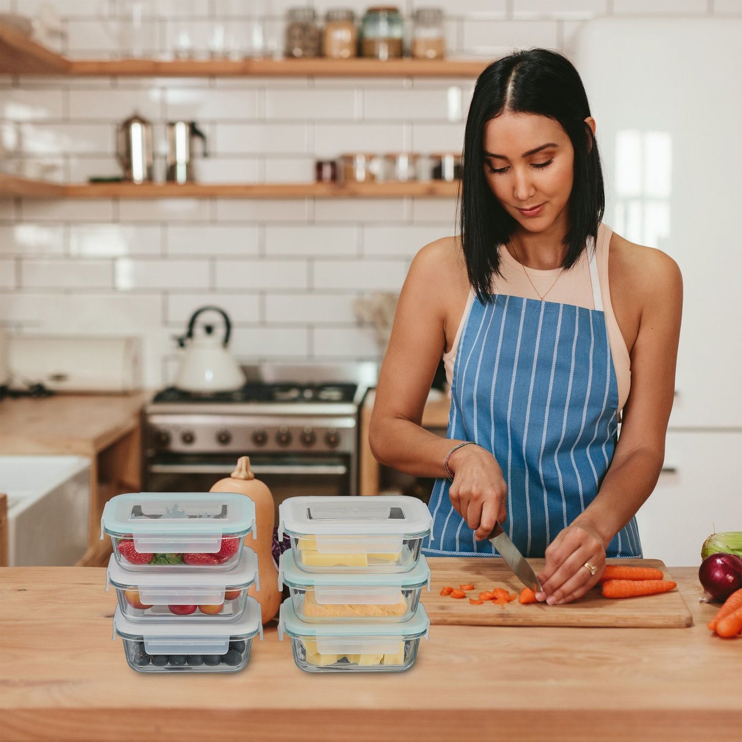 Glass Food Storage Containers with Airtight Lids
