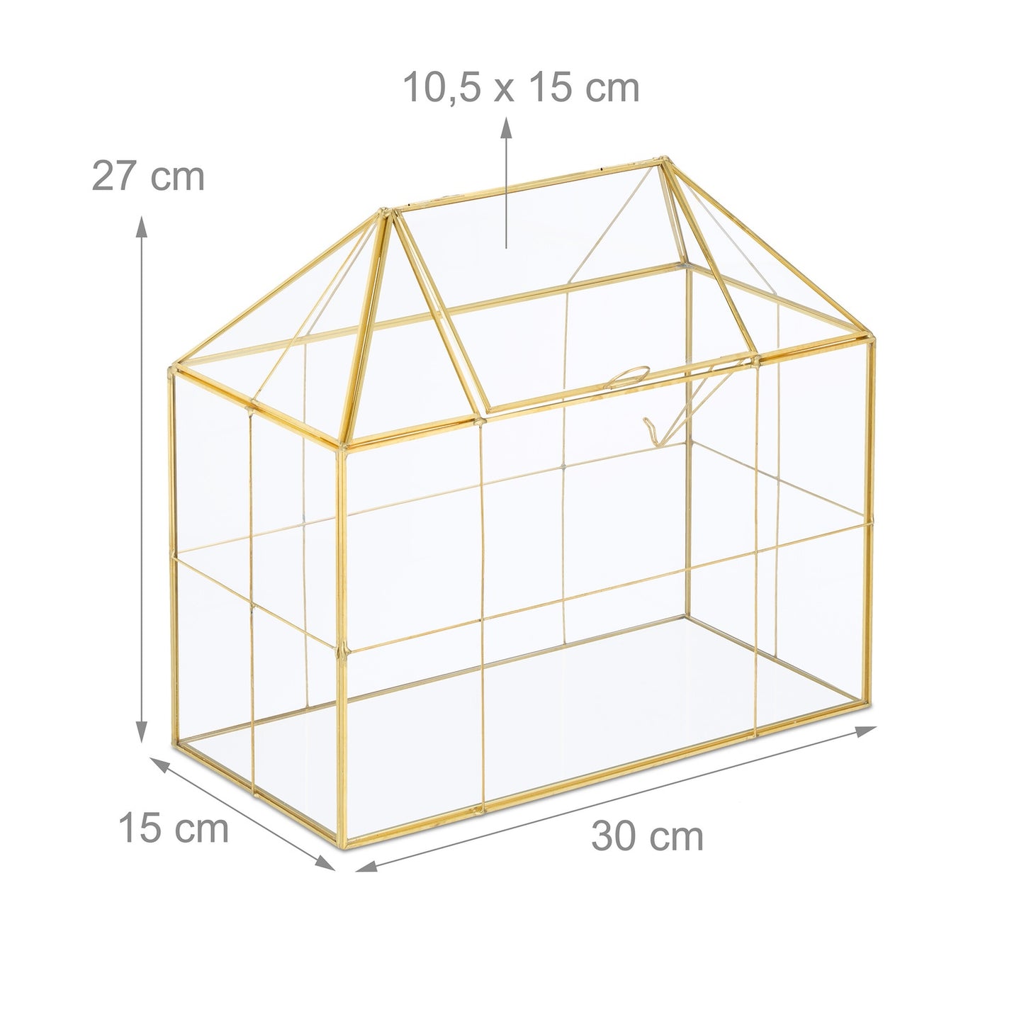Glass House-Shaped Terrarium for Indoor Plants