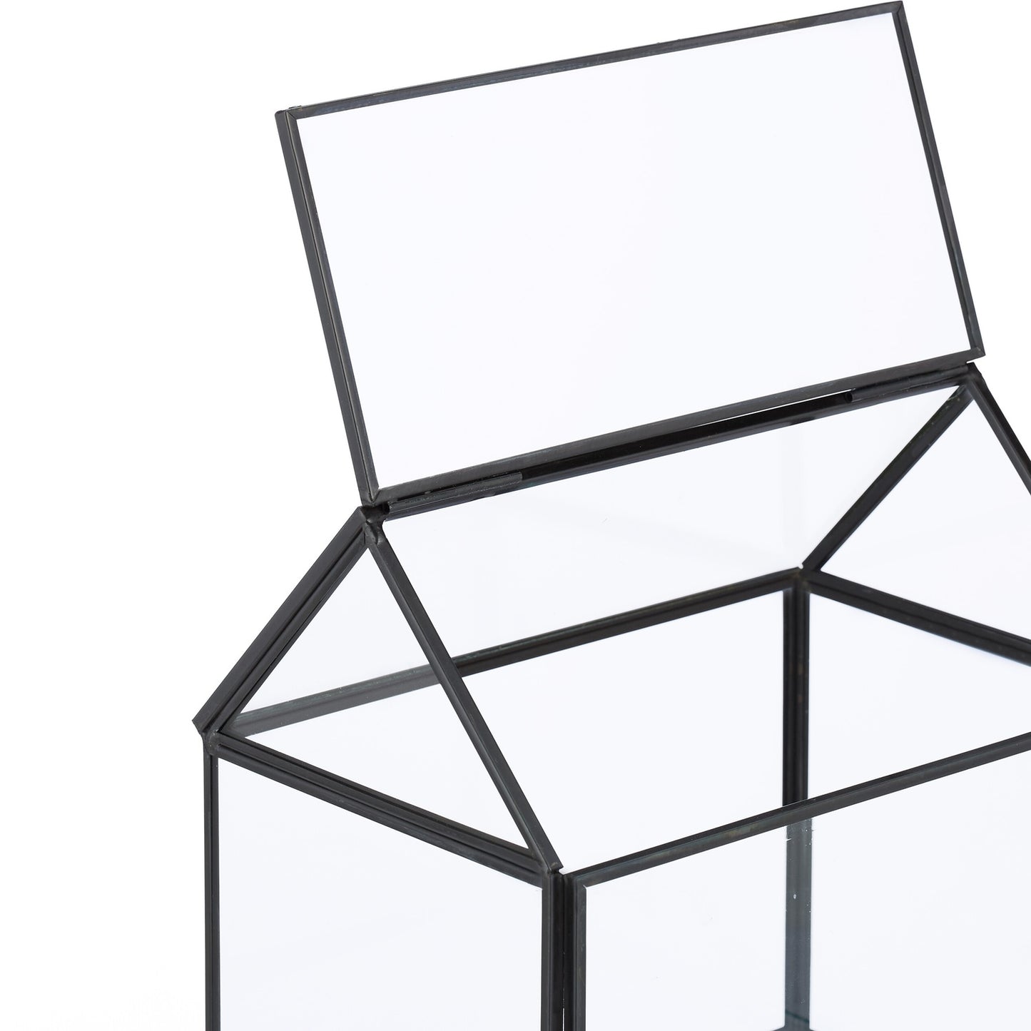 Glass House-Shaped Terrarium for Indoor Plants