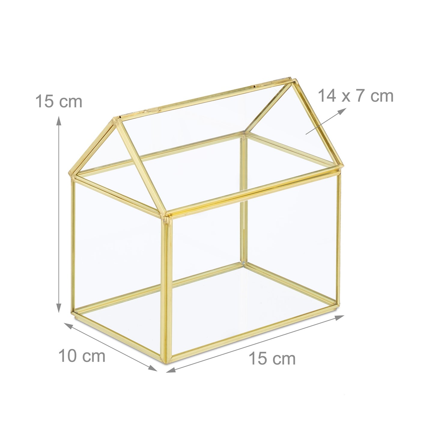 Glass House-Shaped Terrarium for Indoor Plants