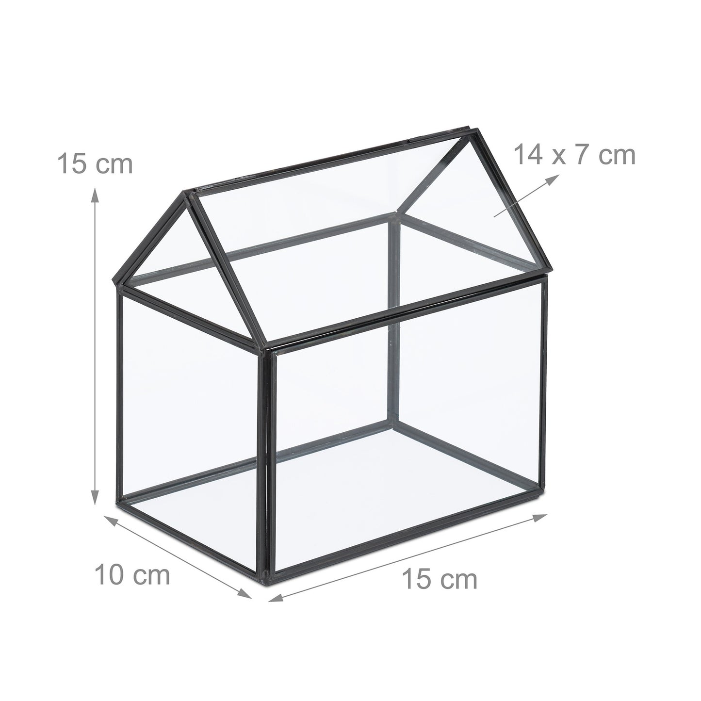 Glass House-Shaped Terrarium for Indoor Plants
