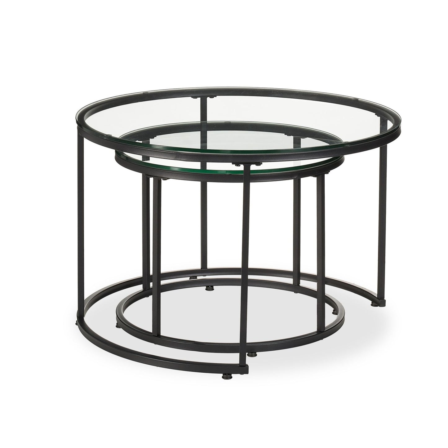 Glass & Metal Nesting Tables, Set of 2 – Living Room