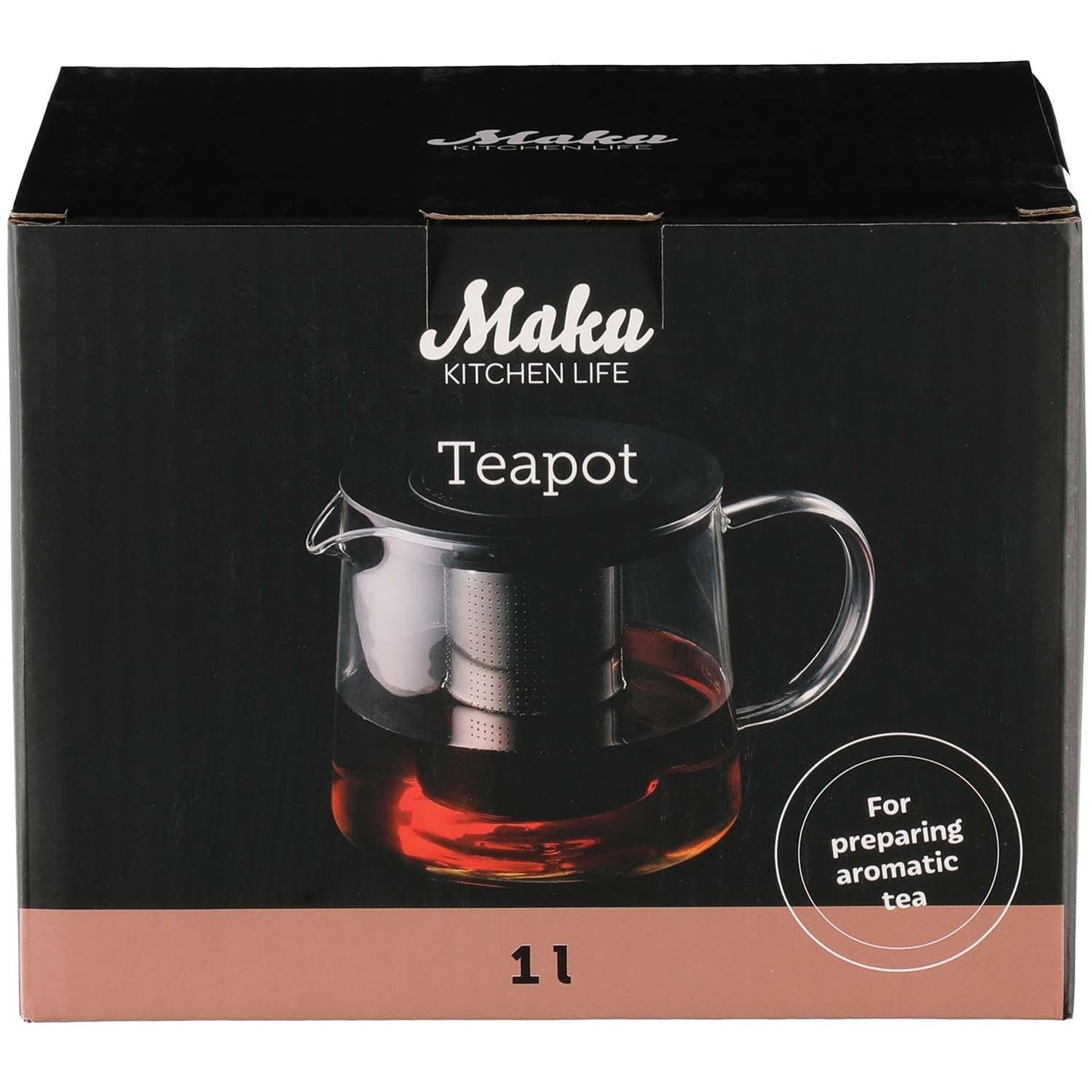 Glass Teapot, 1 Liter Capacity