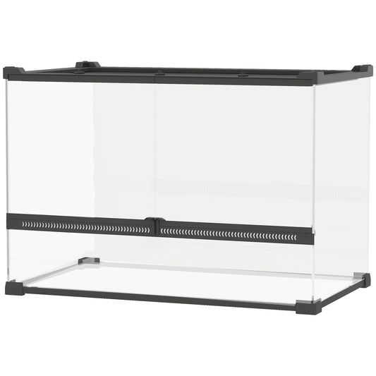 Glass Terrarium for Reptiles, Waterproof Base, Lock