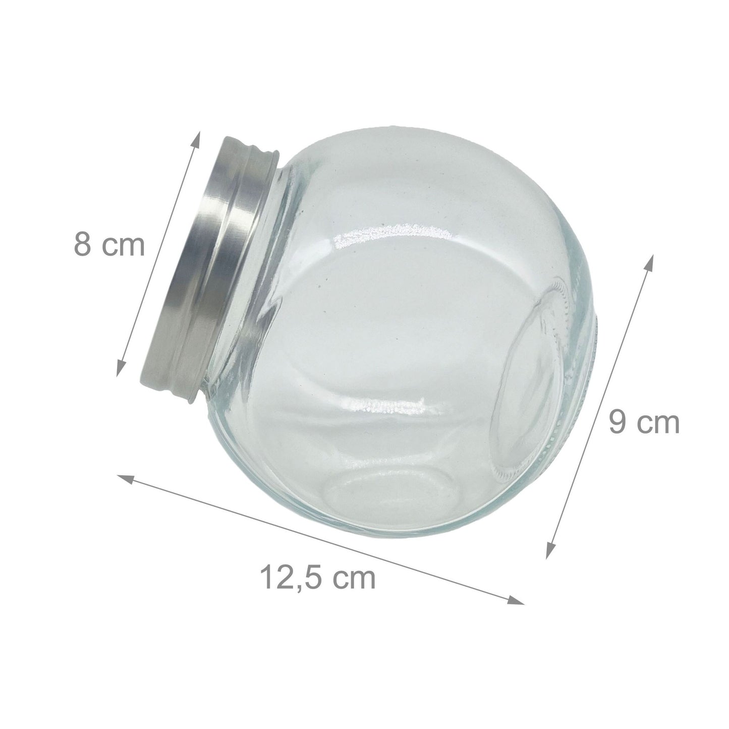 Glass Treat Jars Set, 5 Pack, 650 ml Airtight Storage