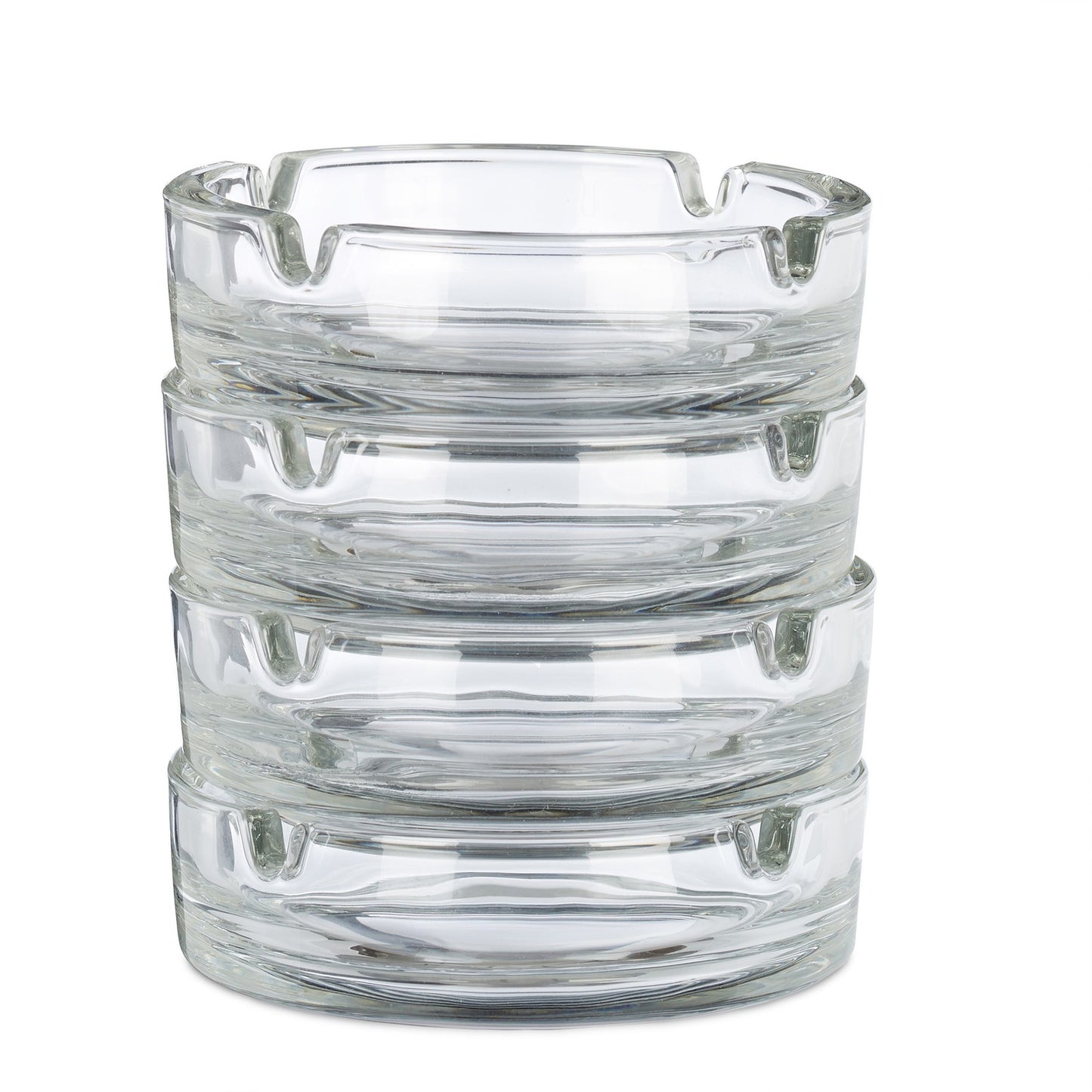 Glass ashtrays - set of 4