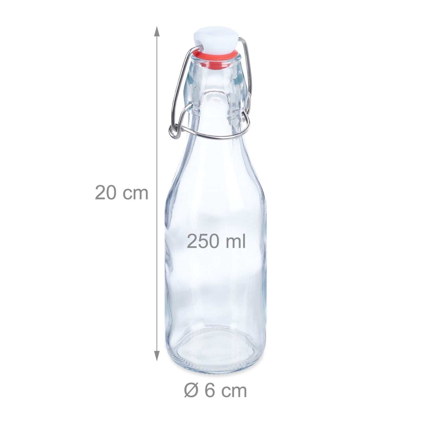 Glass bottles with crimp caps 24-pack