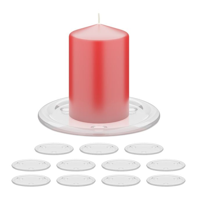 Glass candlesticks, 12 pcs