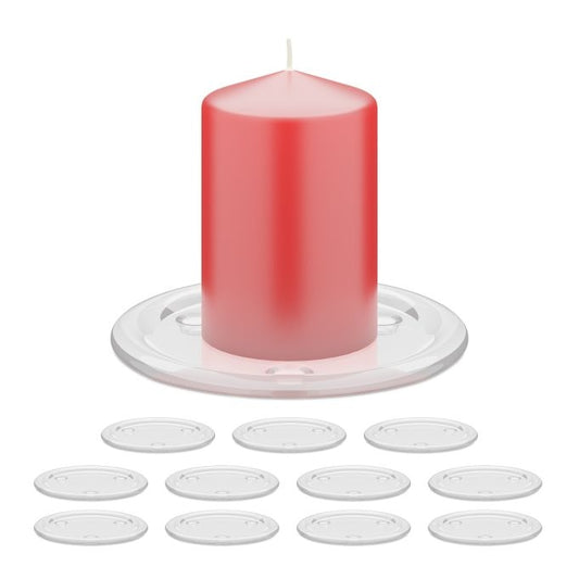 Glass candlesticks, 12 pcs