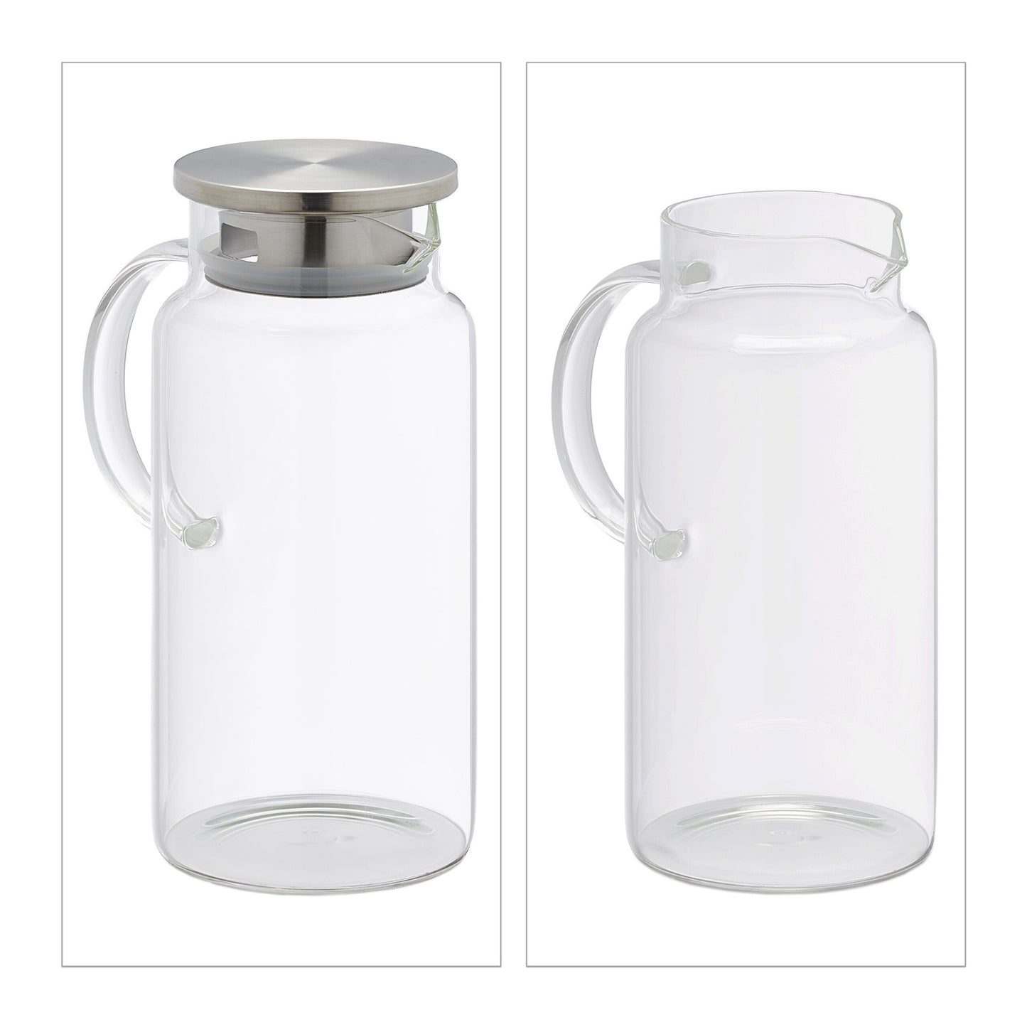 Glass carafe with lid 1.5 litres