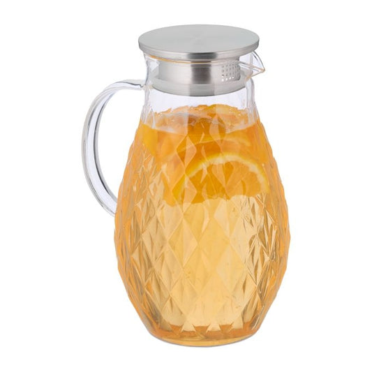 Glass carafe with lid 2 l