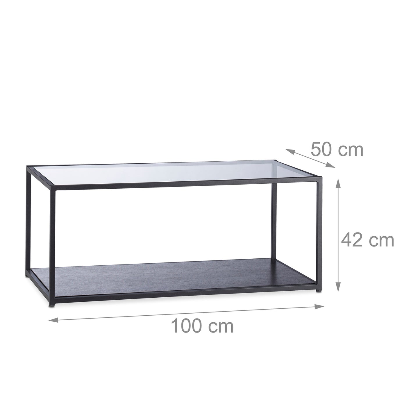 Glass coffee table
