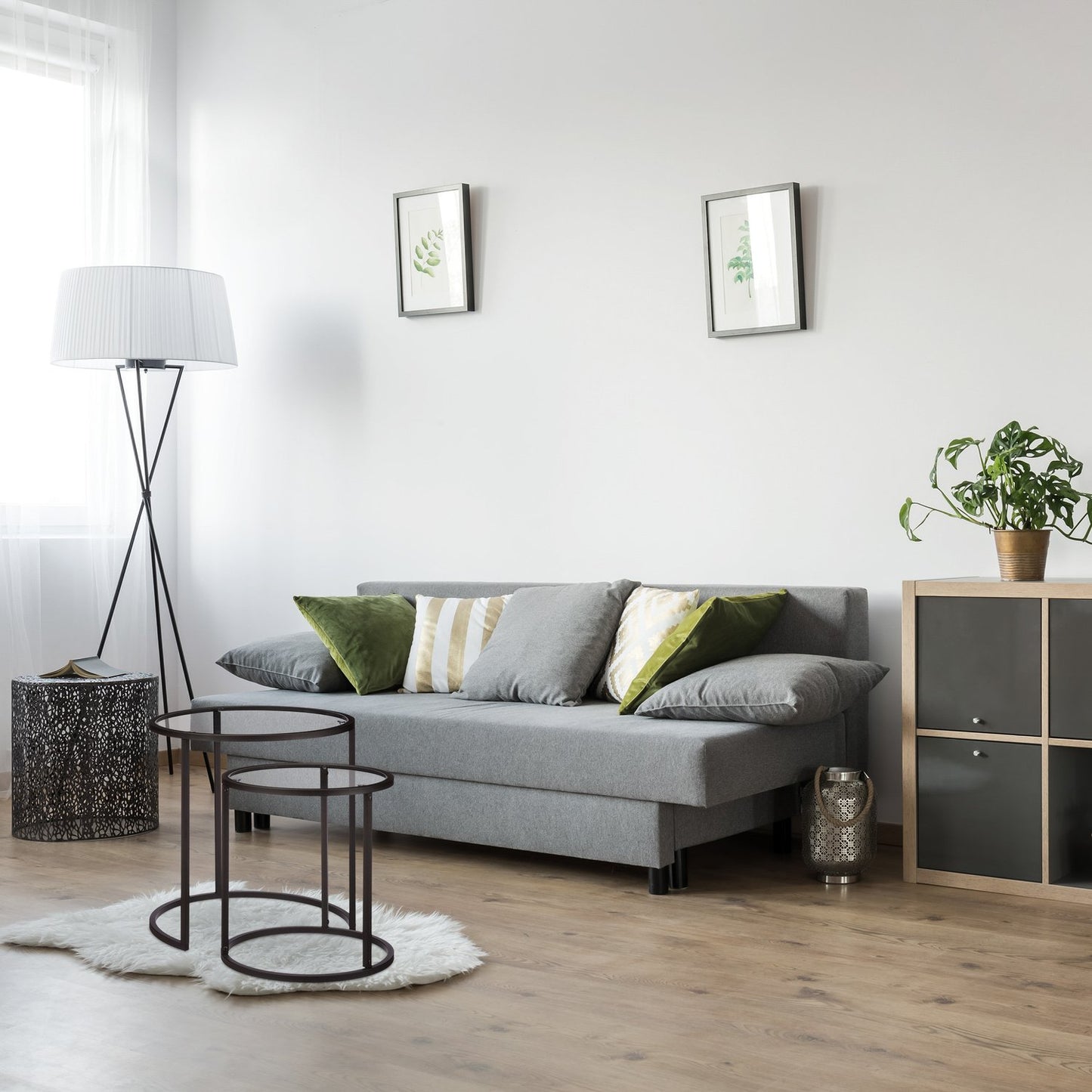 Glass coffee table set of 2