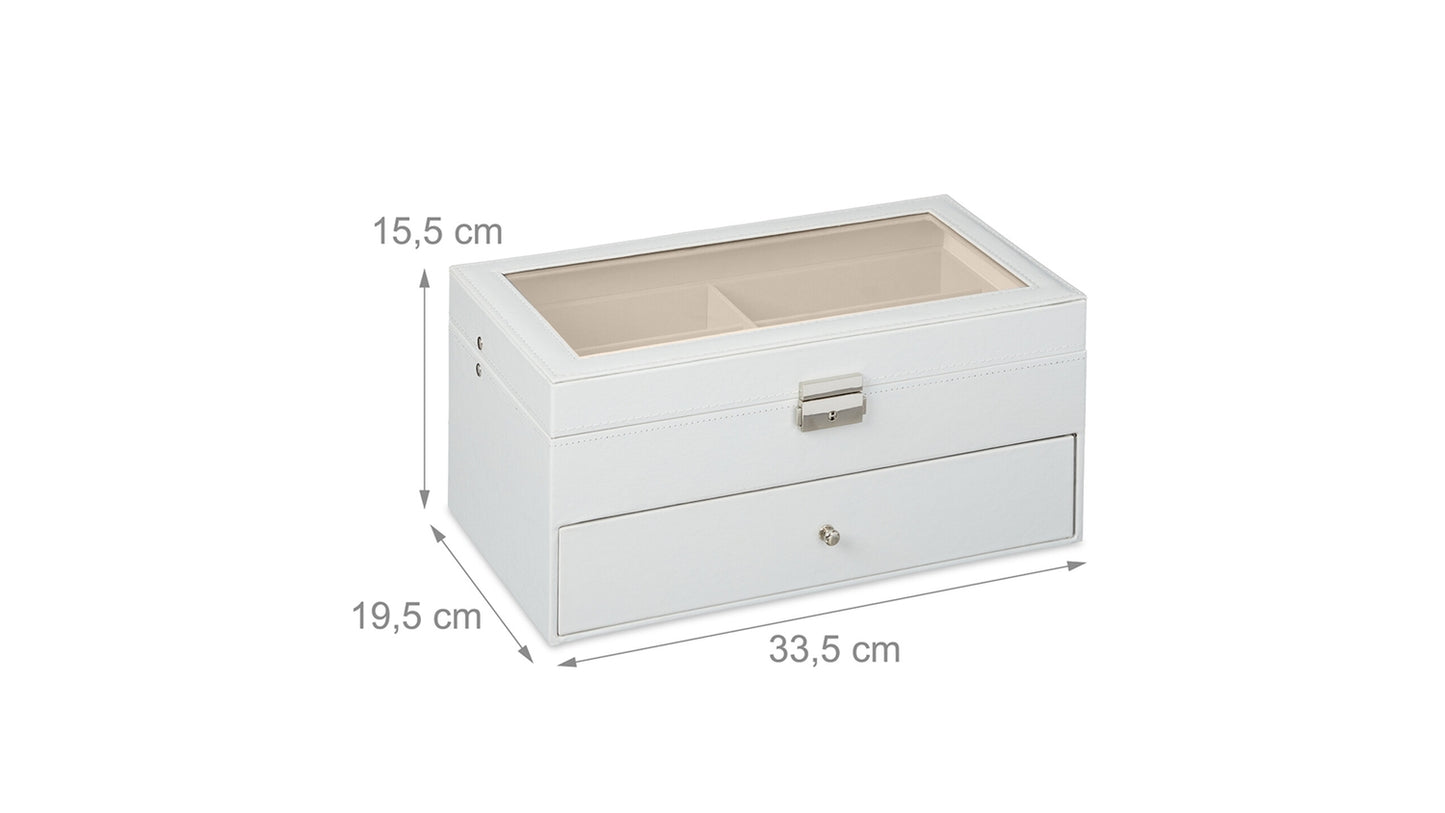 Glasses Organizer Box, 12 Pair Capacity, Velvet Lined