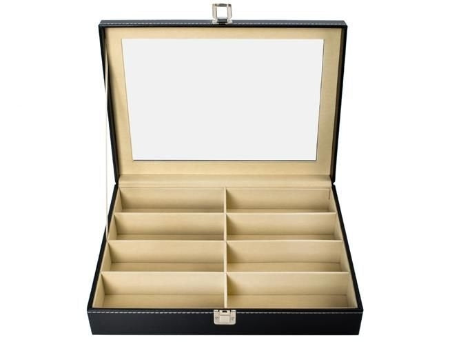 Glasses organizer with 8 compartments