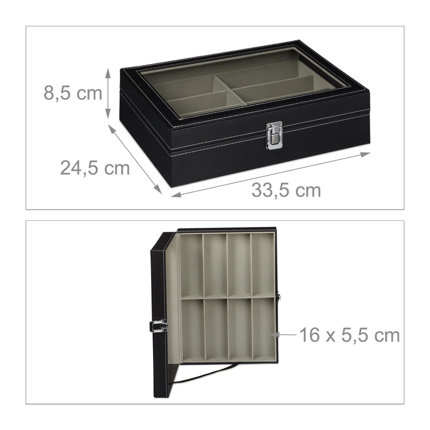 Glasses storage for 8 pairs