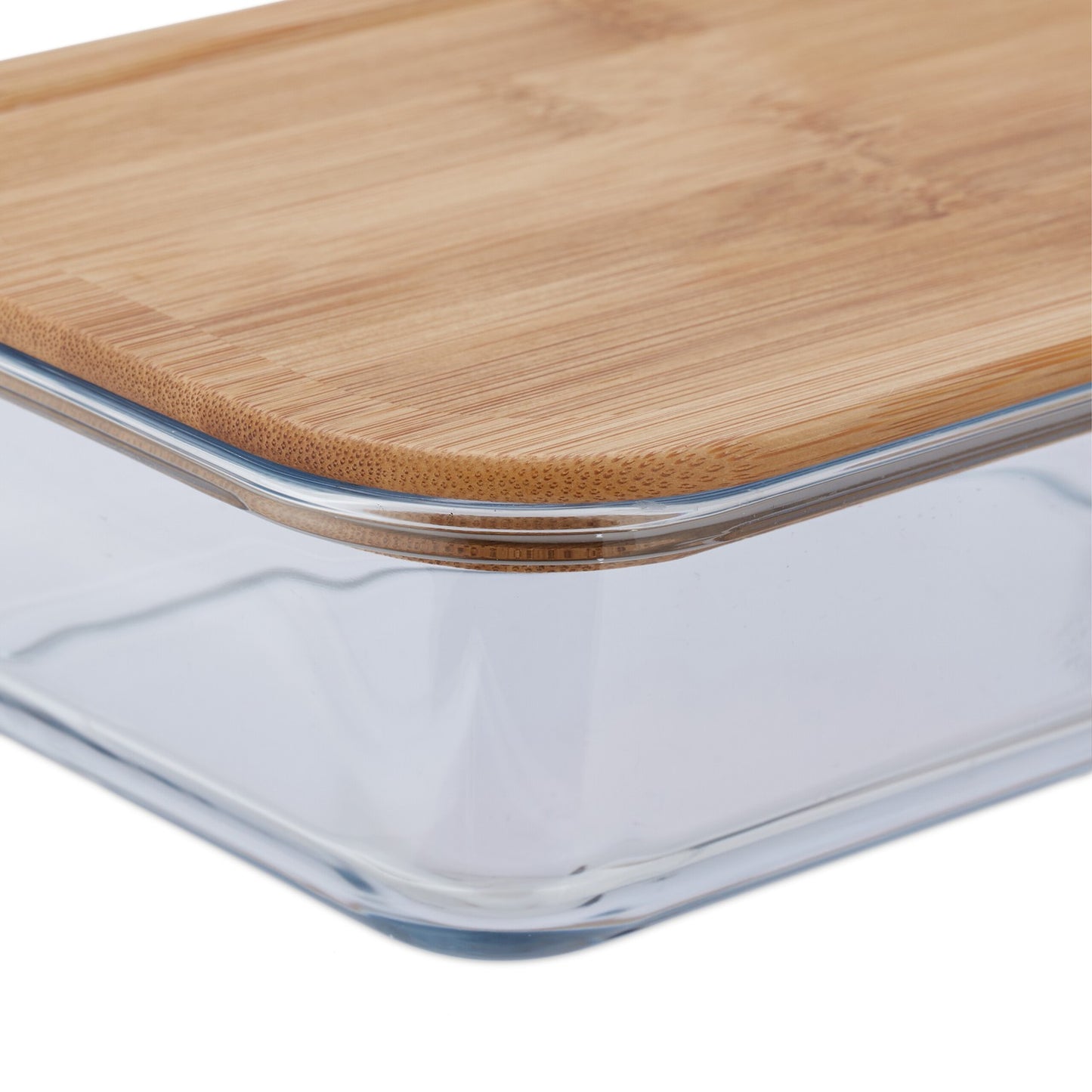 Glass jar with lid set of 2