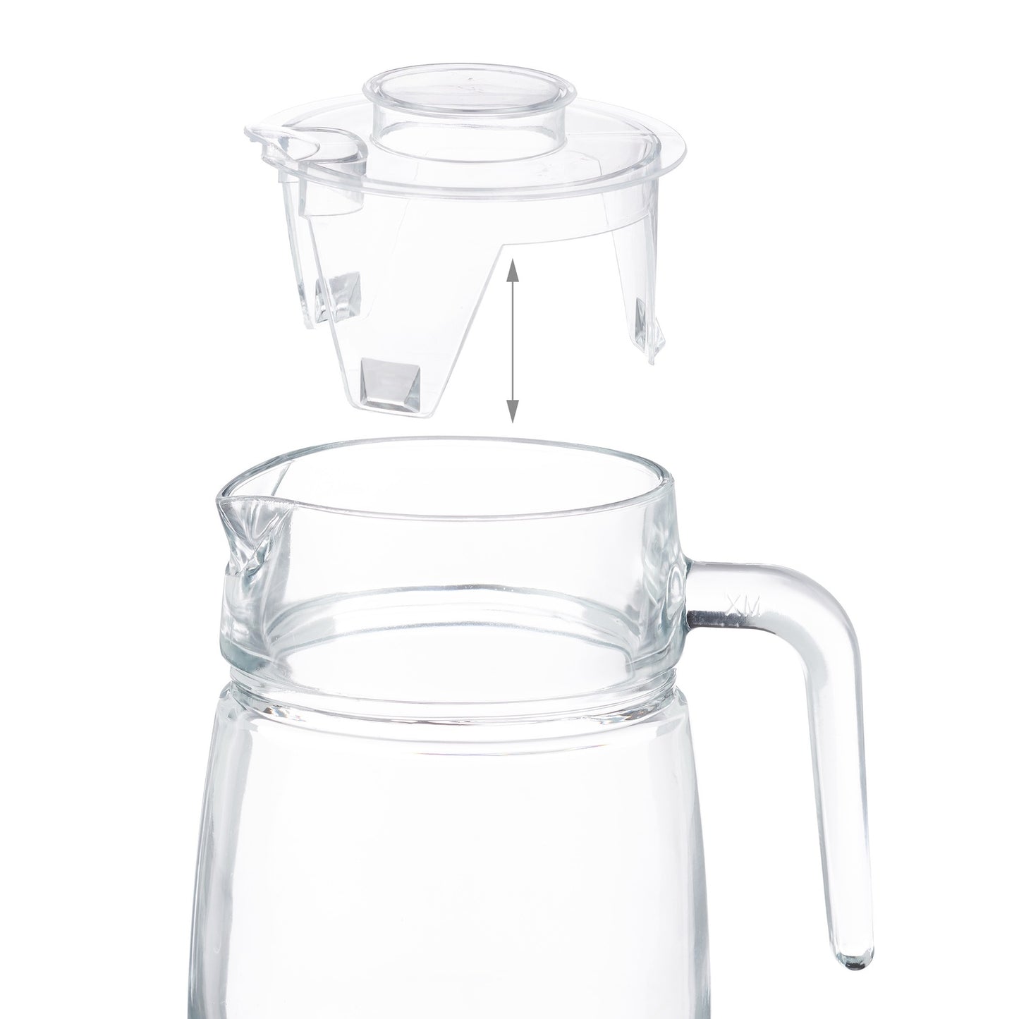 Glass jug with lid