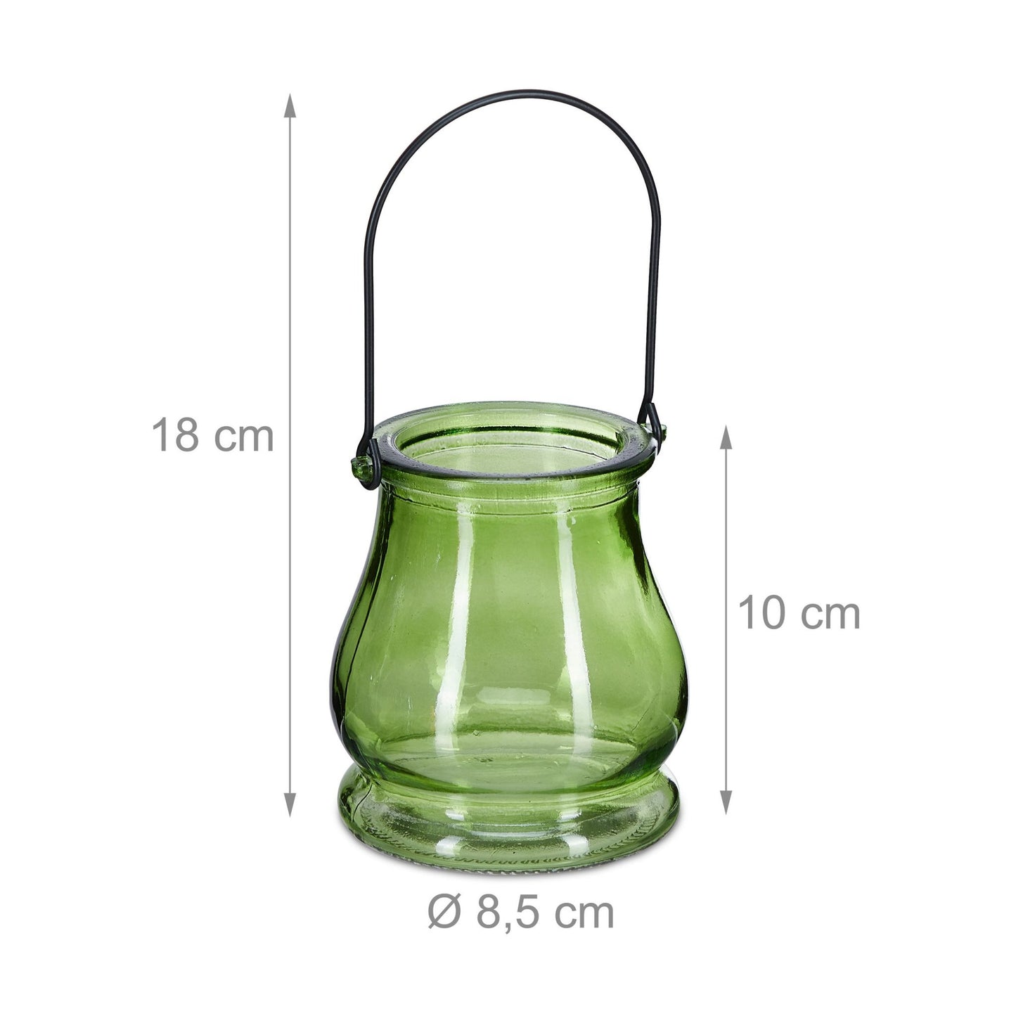 Glass lantern colorful set of 12