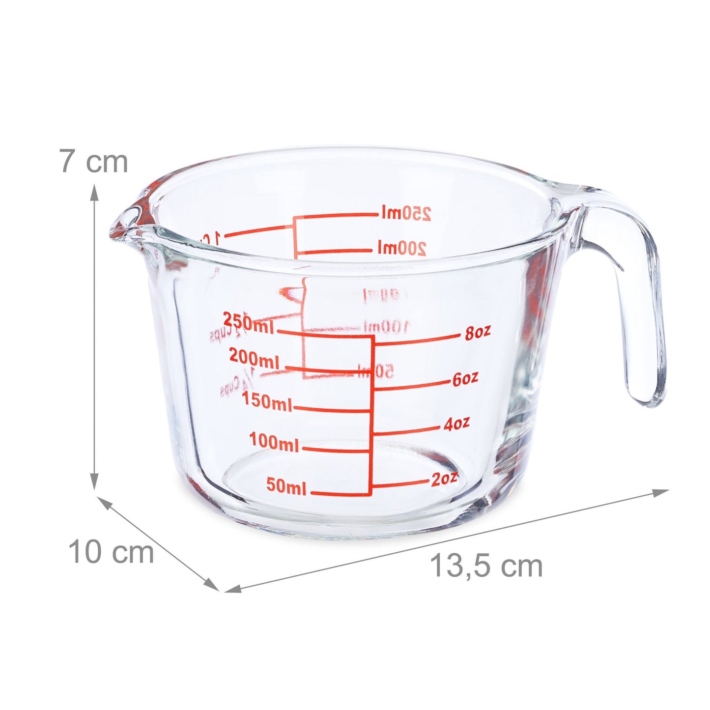 Glass measuring jug 250 ml