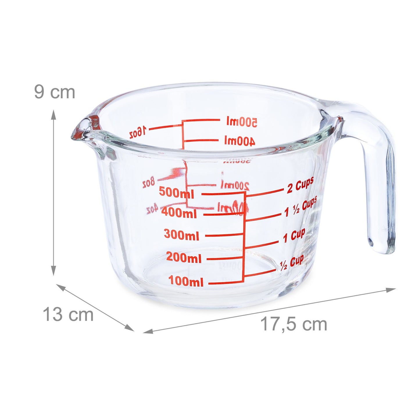 Glass measuring jug 500 ml