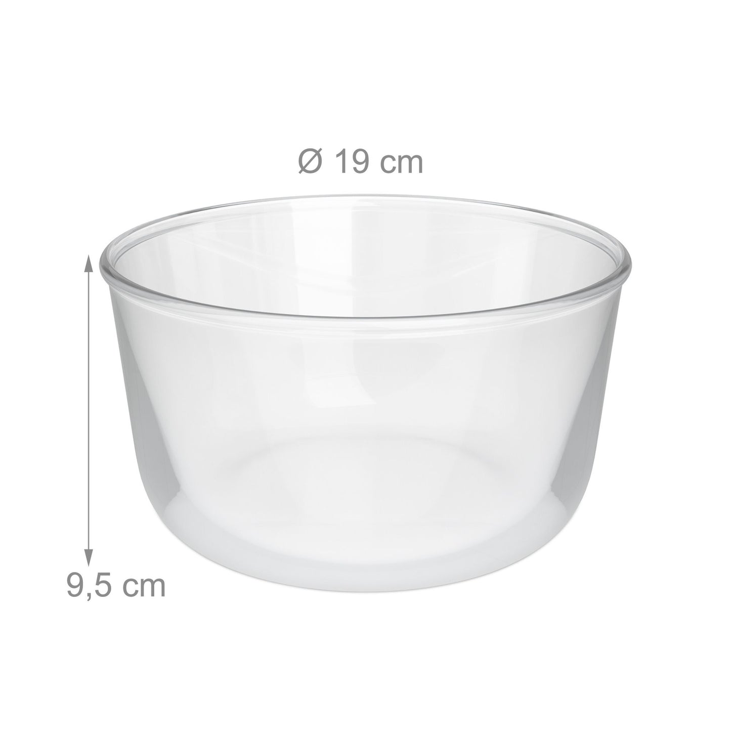 Glass salad bowls 2-pack