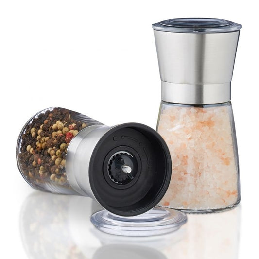 Glass salt and pepper mill