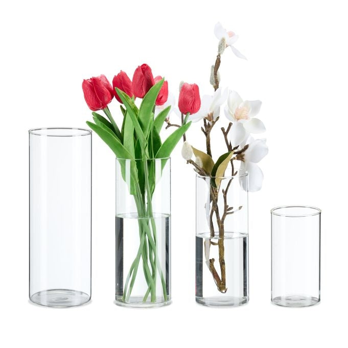 Glass vases in 4 sizes