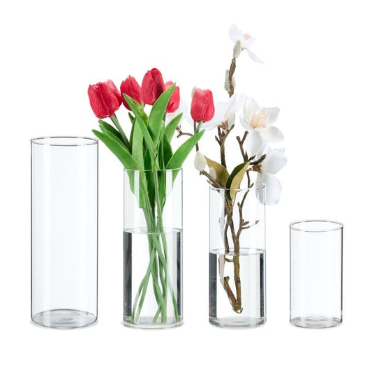 Glass vases in 4 sizes