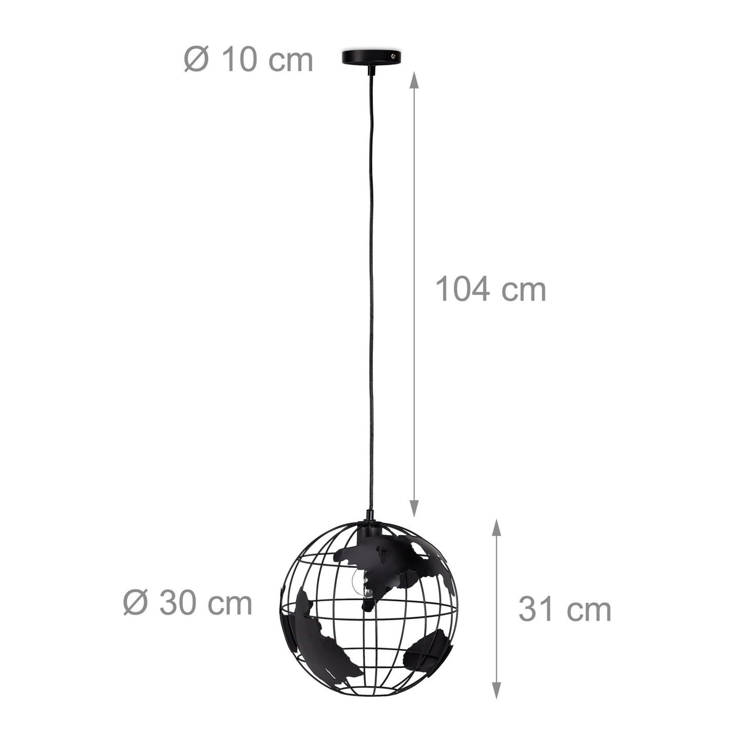 Globe pendant lamp