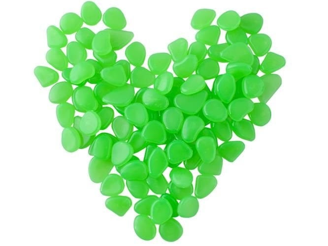 Glowing stones - 100pcs green set