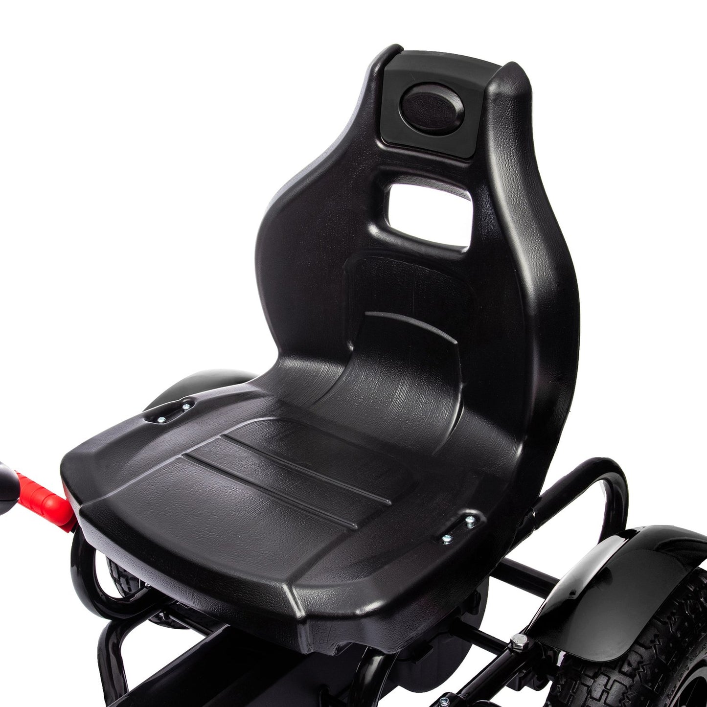 Pedal Go-Kart for Kids with Hand Brakes, Adjustable Seat, Black
