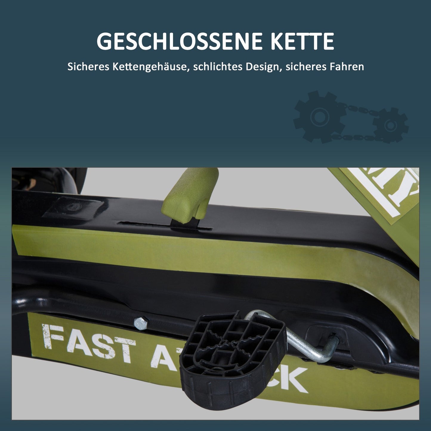 Pedal Go-Kart for Kids, Handbrake, Green, Outdoor Fun