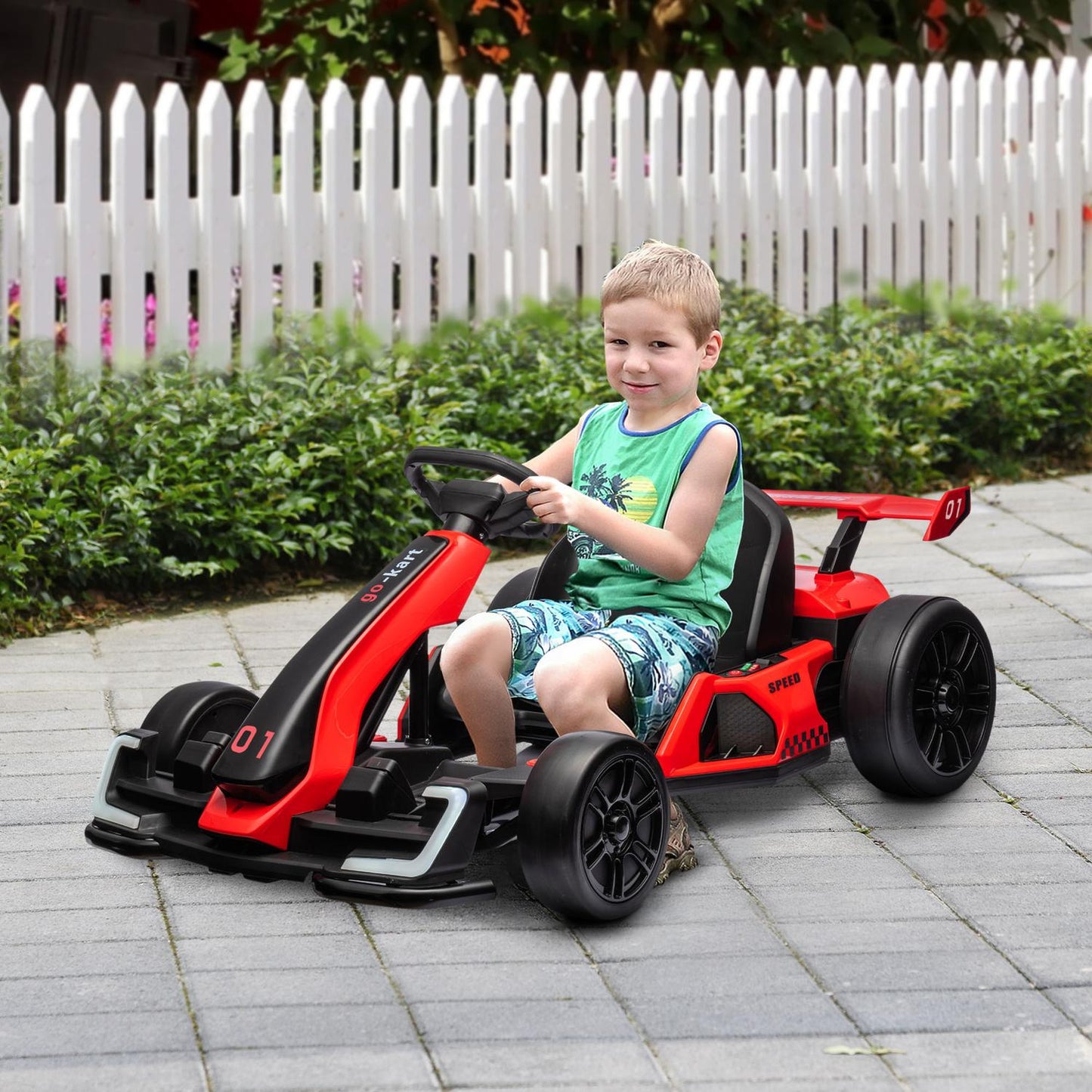 Electric Kids Go-Kart, Adjustable Seat, 12 km/h Speed