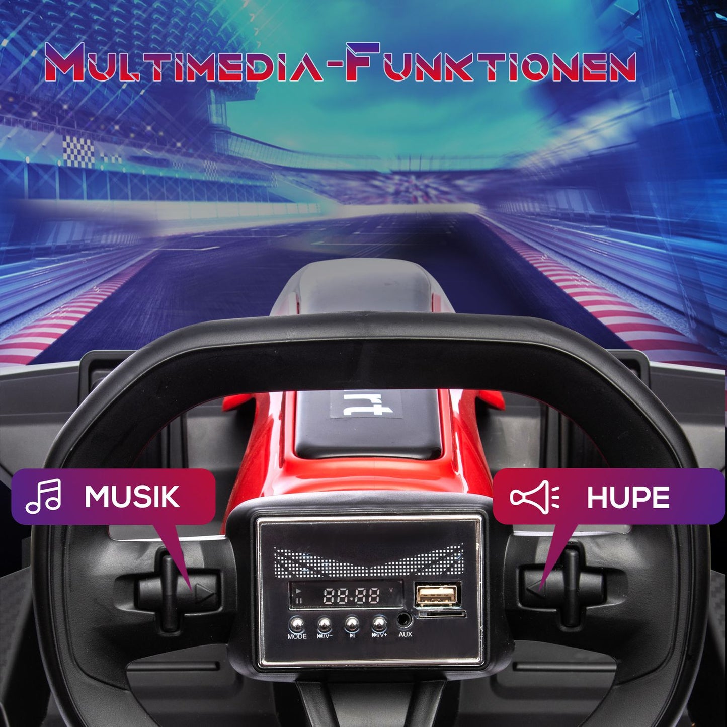 Electric Kids Go-Kart, Adjustable Seat, 12 km/h Speed