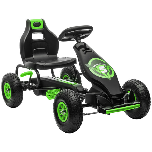 Go-kart for children with adjustable seat and handbrake