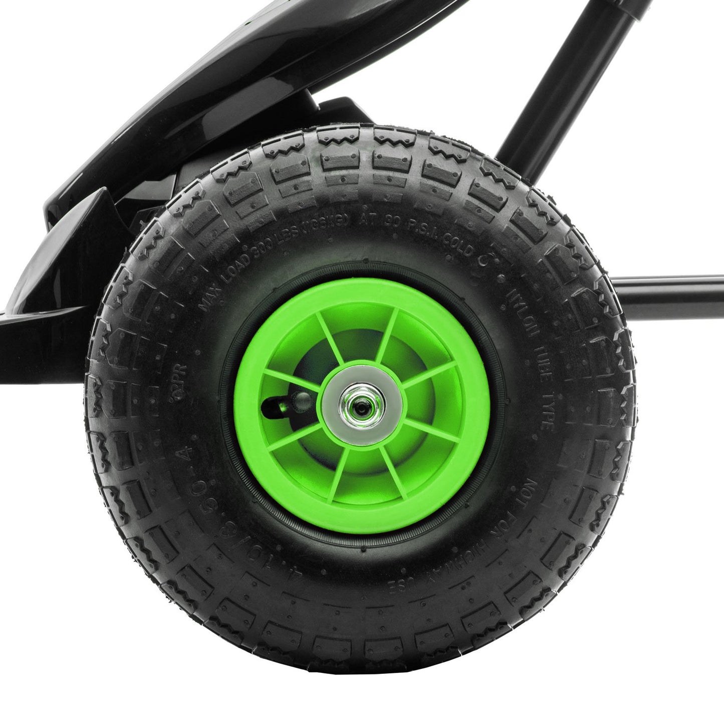 Go-kart for children with adjustable seat and handbrake