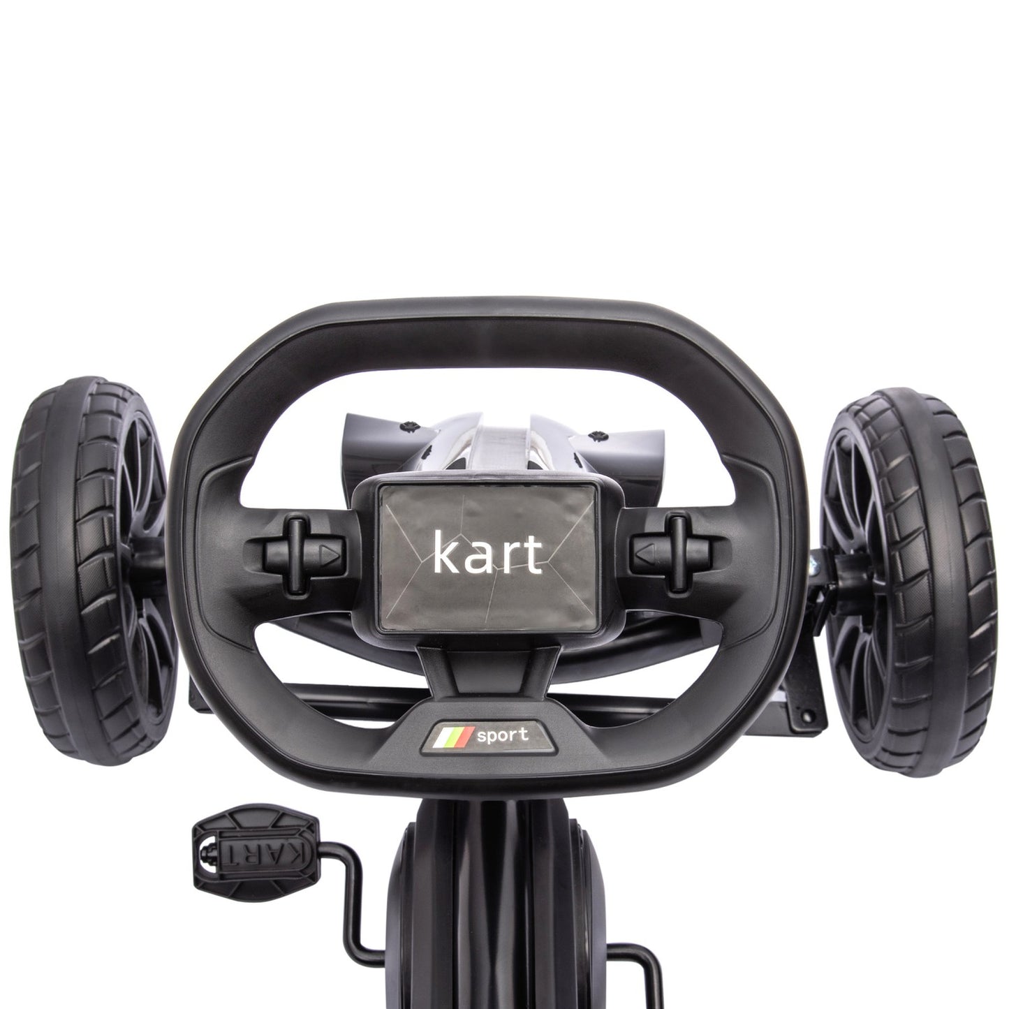 Kids Pedal Go-Kart, adjustable seat & handbrake, black