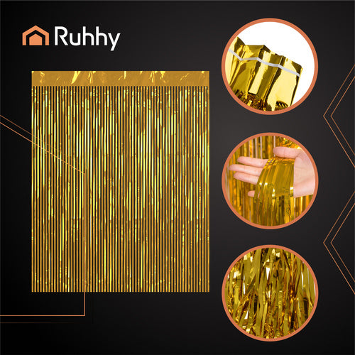 Gold Foil Self-Adhesive Curtain, 100x200cm