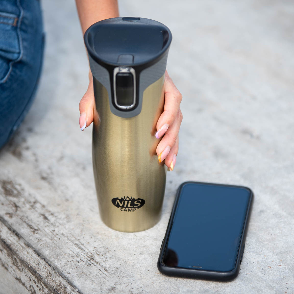 Gold Thermal Cup, Insulated, 350ml