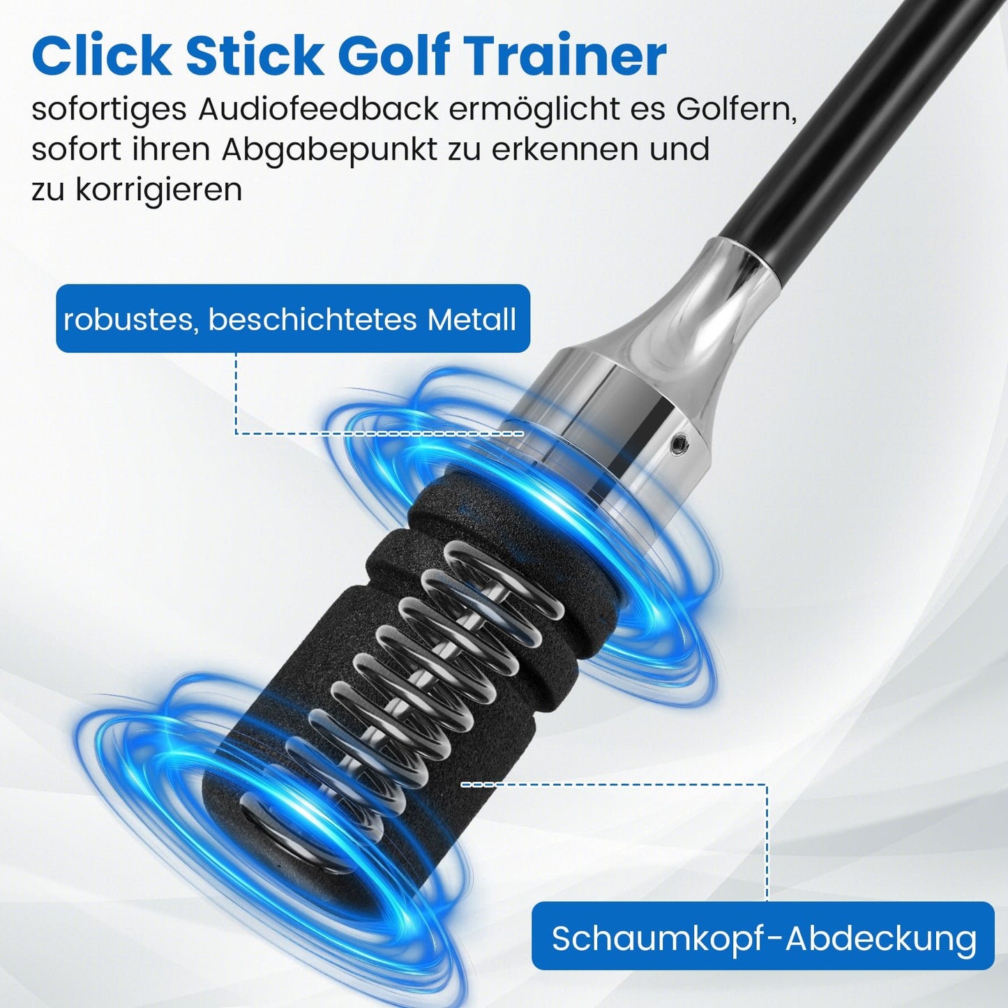 Golf Swing Trainer with Non-Slip Grip – Black, 80 cm