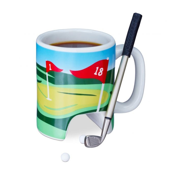 Golf mug with club