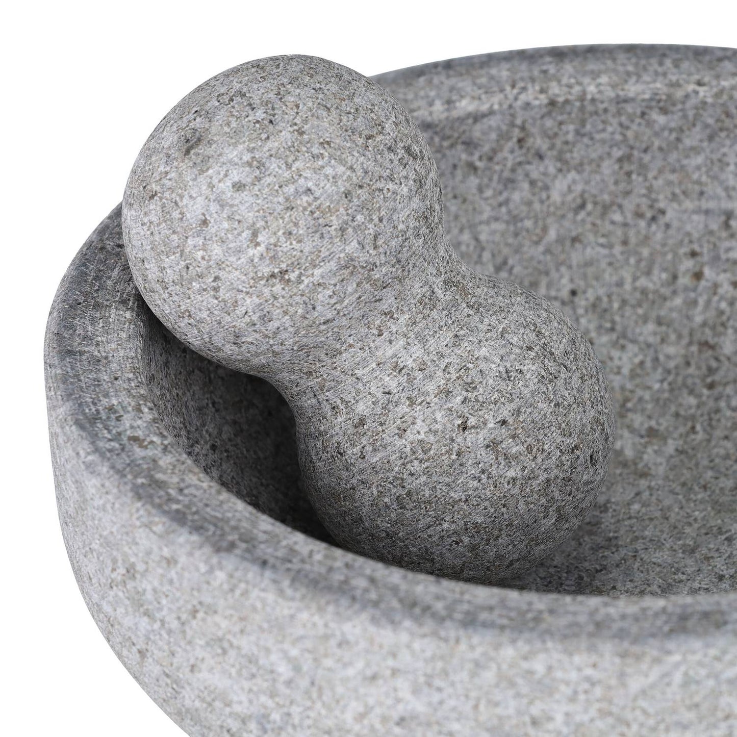 Granite Mortar and Pestle, Round, Efficient Grinding