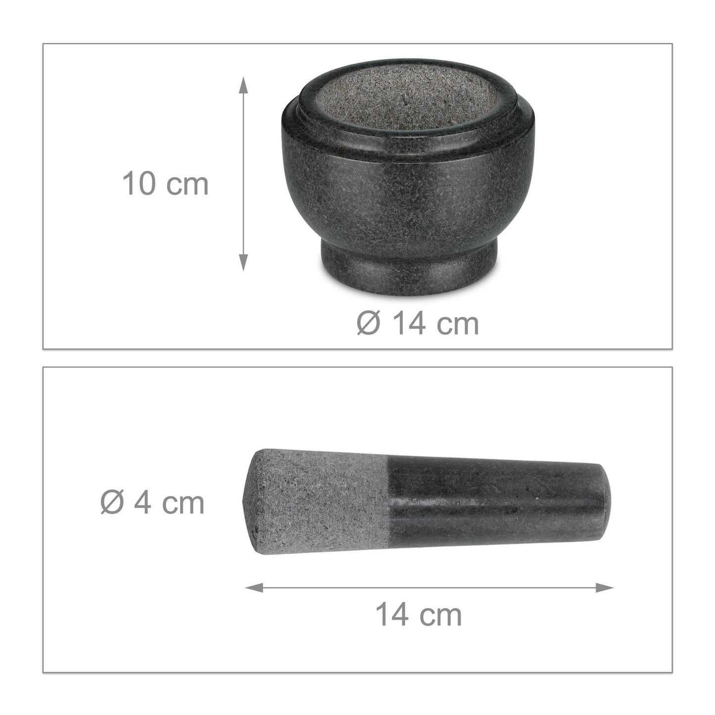 Granite mortar with impact