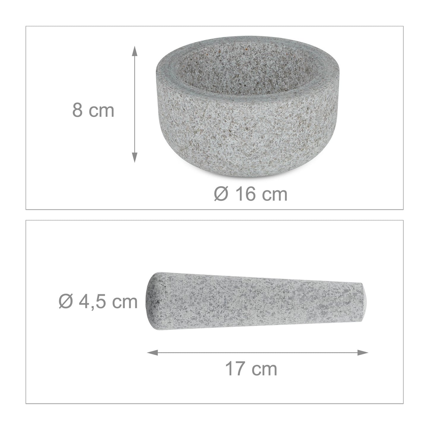 Granite mortar with impact