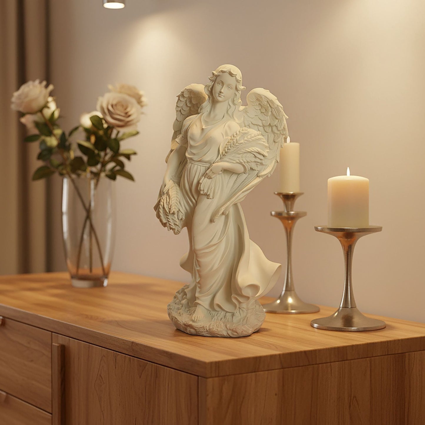 Grave Angel Statue, Weather-Resistant Memorial Ornament
