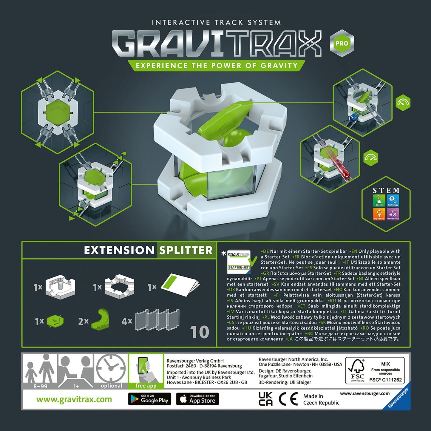 GraviTrax PRO Extension Splitter World pack.
