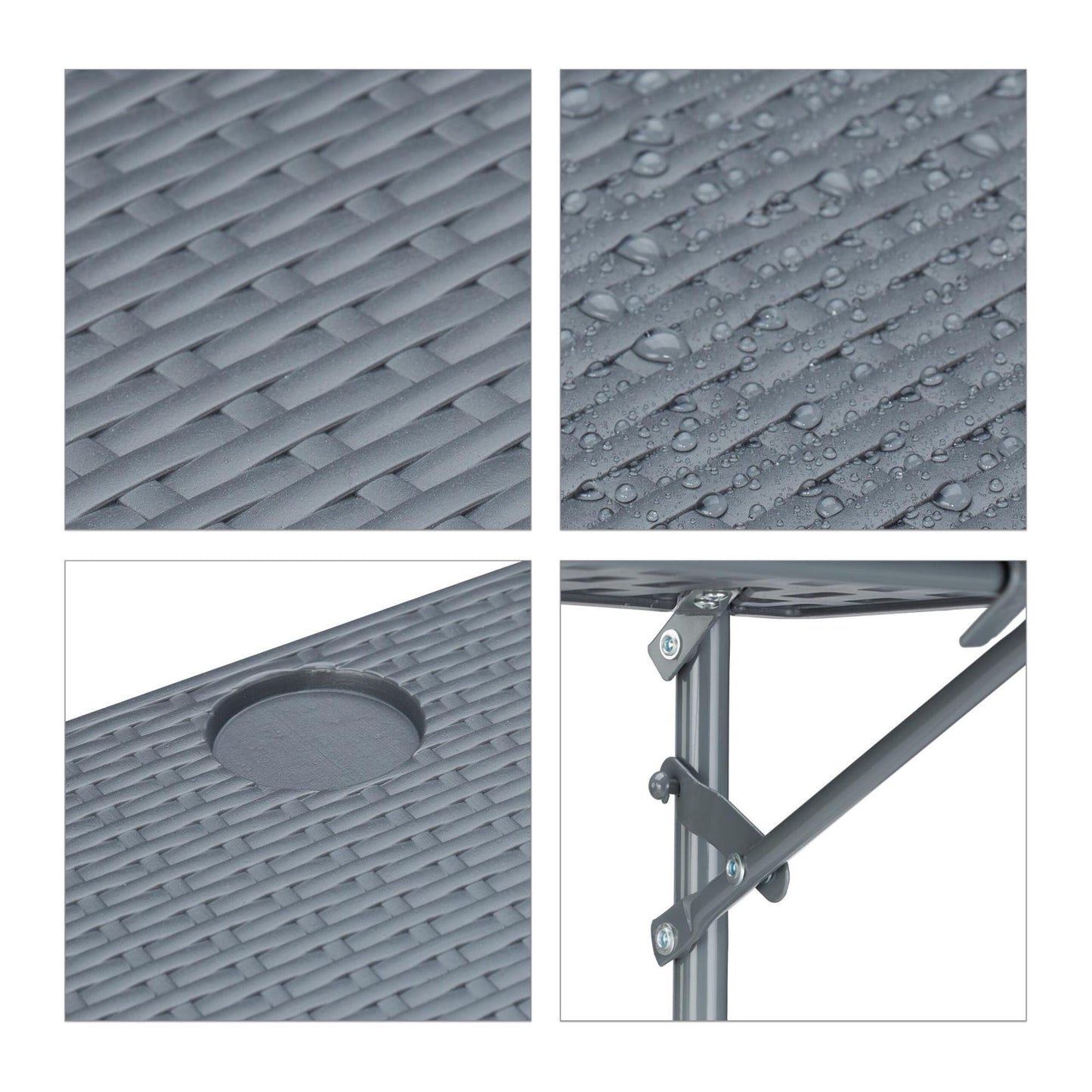 Gray Balcony Hanging Table Foldable